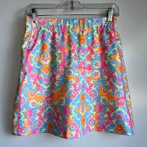 GRETCHEN SCOTT Jersey Skippy Skort Size XS Watteau Pink Blue  ~ EUC